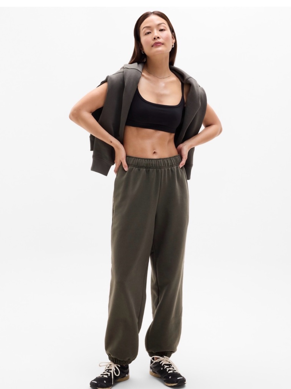 Athleta forever fleece high rise jogger truffle xs petite brown sweatpants